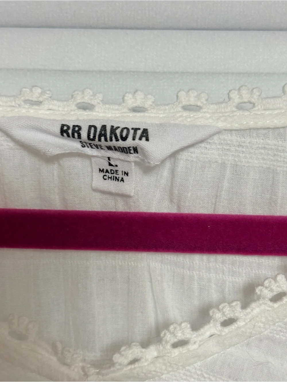Steve Madden BB Dakota Cropped Peasant Blouse - Soft V-Neck - Picture 3 of 5